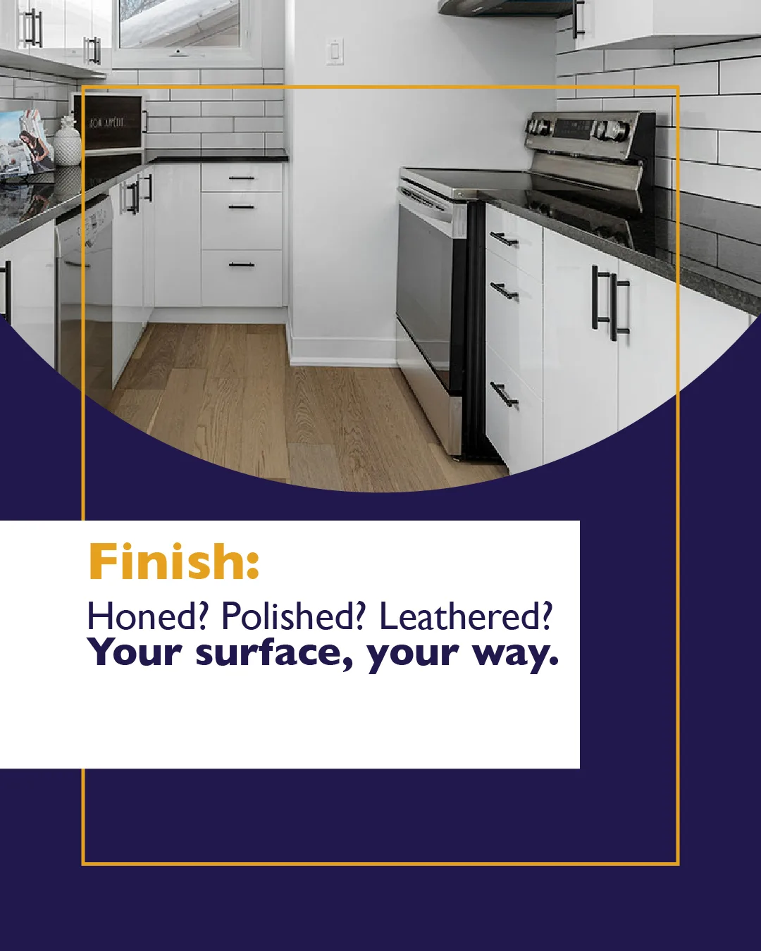 Facebook ad highlighting premium countertops – social media case study