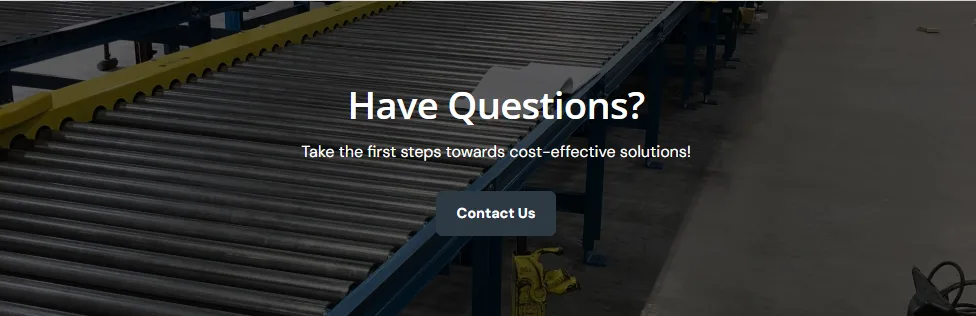 Website design case study homepage for B2B industrial services company