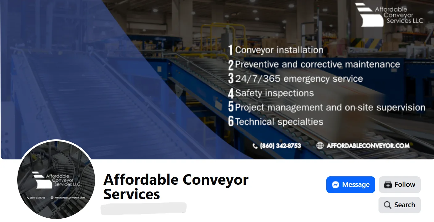 Social media case study Facebook post highlighting industrial expertise