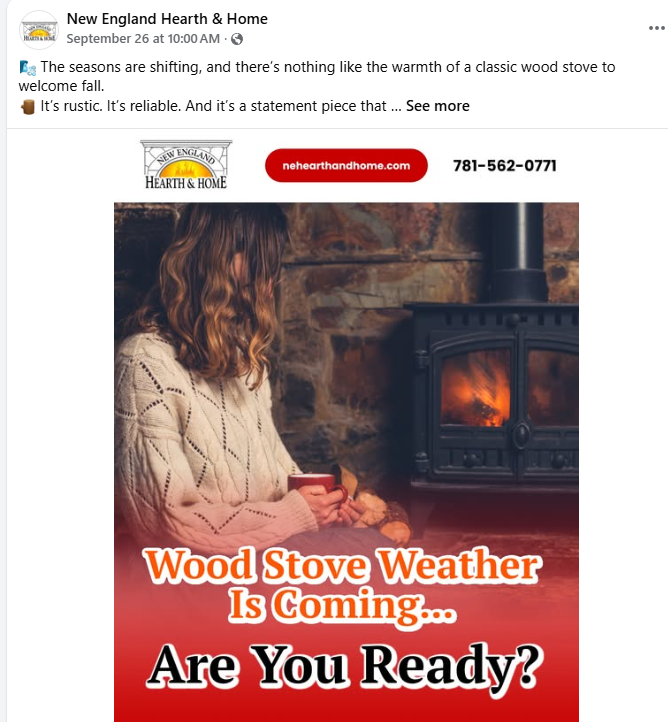 Social Media Marketing: Fireplace & Stove Retailer