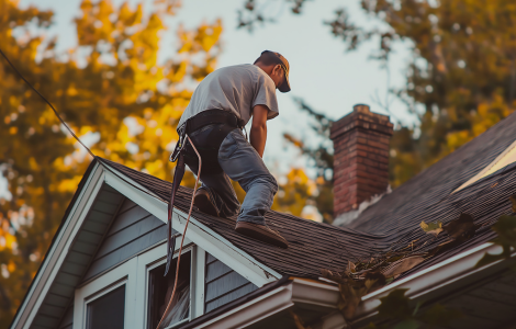 Chimney sweep providing residential service