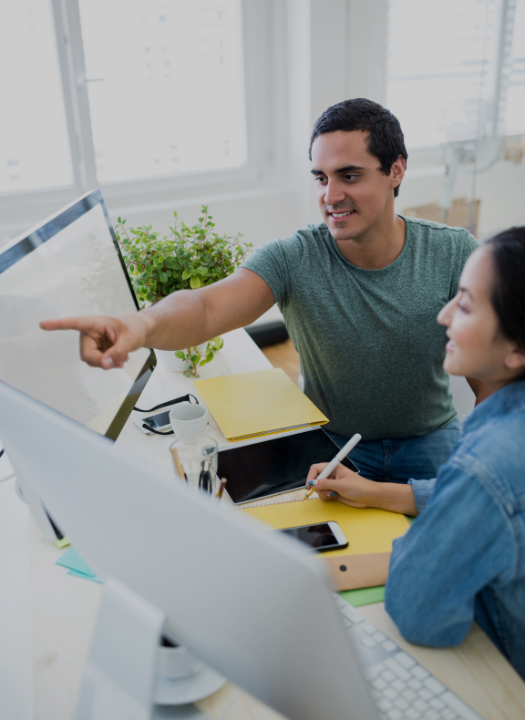 Digital marketing team building a mobile-friendly website