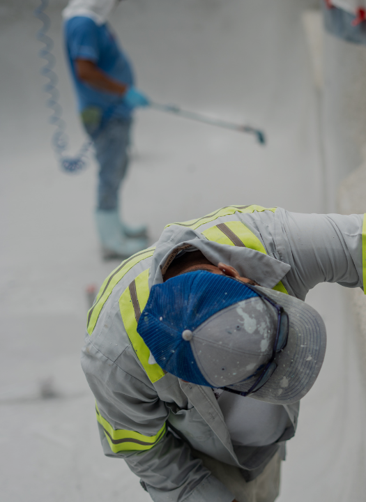 Poolside hardscape and landscape project with lighting